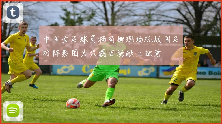 中国女足球员杨莉娜现场观战国足对阵泰国为武磊百场献上敬意
