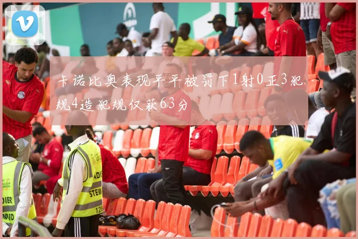 卡诺比奥表现平平被罚下1射0正3犯规4造犯规仅获63分